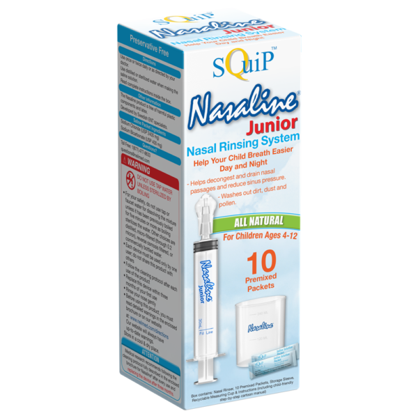 Nasaline® Junior Nasal Rinsing System with 10 Premixed Saline Packets