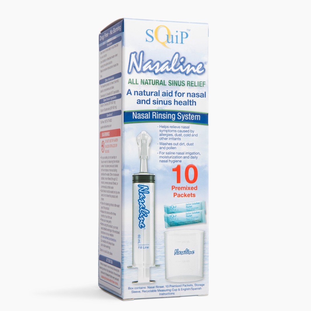 Squip Nasaline Nasal Rinsing System for Nasal Rinse Salt Wash