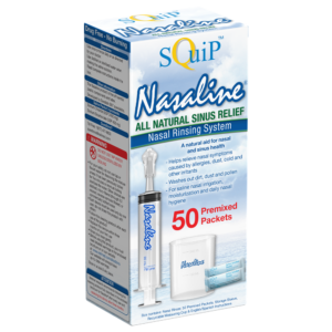 Nasaline® Nasal Rinsing System Kit with 50 Premixed Saline Packets