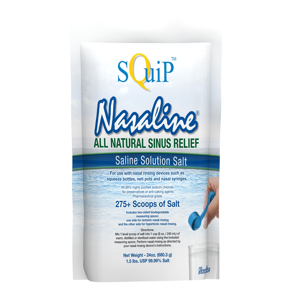 Nasaline® Saline Solution Salt - 24 Ounce Pouch with Scoop - SQuiP
